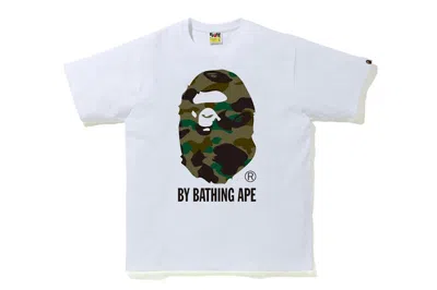 Pre-owned Bape Men's  1st Camo By Bathing Ape Tee Shirt In White/green In Multi