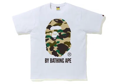 Pre-owned Bape Men's  1st Camo By Bathing Ape Tee Shirt In White/yellow In Multi