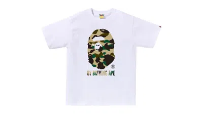 Pre-owned Bape Men's  1st Camo By Bathing Ape Tee Shirt In White/yellow In Multi