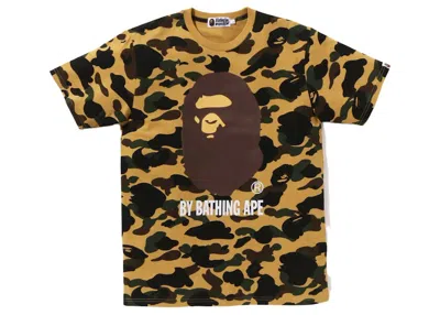 Pre-owned Bape Men's  1st Camo By Bathing Ape Tee Shirt In Yellow