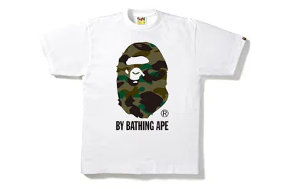 Pre-owned Bape Men's  1st Camo By Bathing Tee Shirt In White/olive Drab