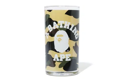 Pre-owned Bape Men's  1st Camo College Glass Cup In Yellow