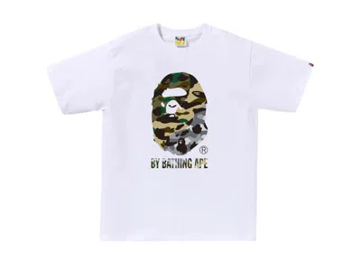 Pre-owned Bape Men's  1st Camo Crazy By Bathing Ape Tee Shirt In White
