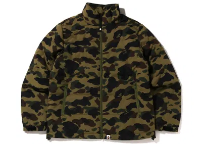 Pre-owned Bape Men's  1st Camo Down Jacket In Green