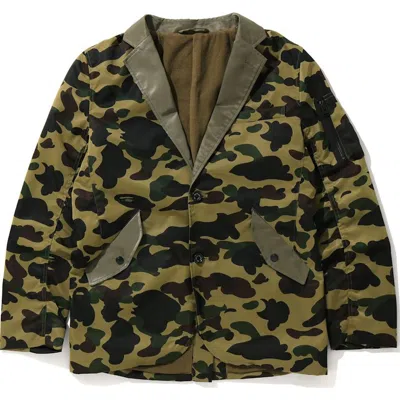 Pre-owned Bape Men's  1st Camo Military Tailored Jacket In Green