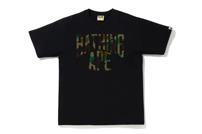 Pre-owned Bape Men's  1st Camo Nyc Logo Tee Shirt In Black/green