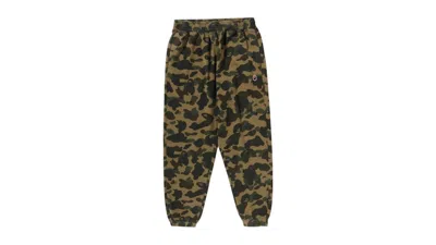 Pre-owned Bape Men's  1st Camo One Point Relaxed Fit Sweat Pants In Green