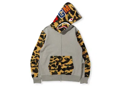 Pre-owned Bape Men's  1st Camo Shark Full Zip Hoodie (fw21) In Gray