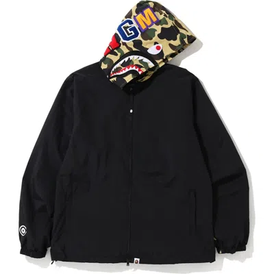 Pre-owned Bape Men's  1st Camo Shark Hoodie Jacket (fw19) In Yellow
