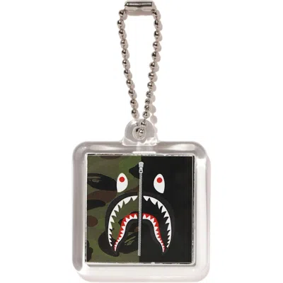 Pre-owned Bape Men's  1st Camo Shark Keychain In Green