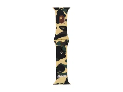 Pre-owned Bape Men's  1st Camo Watch Band In Yellow