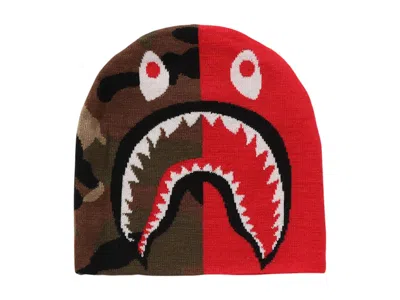 Pre-owned Bape Men's  1st Shark Knit Cap In Red