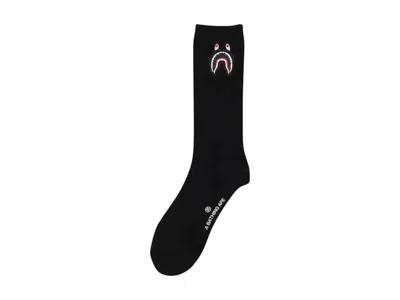 Pre-owned Bape Men's  1st Shark Socks In Black
