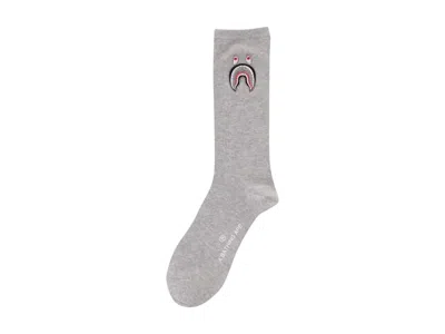 Pre-owned Bape Men's  1st Shark Socks In Gray