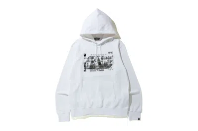Pre-owned Bape Men's  27th Anniversary Foil Wide Pullover Hoodie In White
