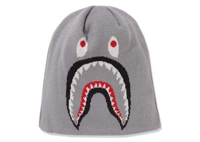 Pre-owned Bape Men's  2nd Shark Knit Cap (fw24) In Grey