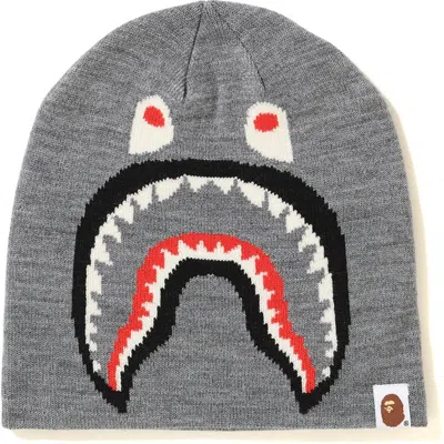 Pre-owned Bape Men's  2nd Shark Knit Cap In Grey
