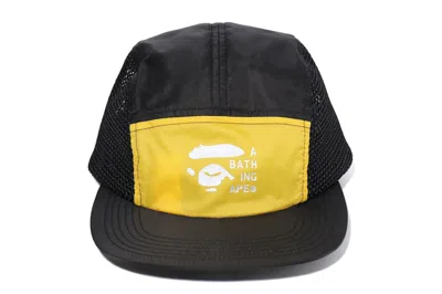 Pre-owned Bape Men's  2tone Mesh Jet Cap In Yellow