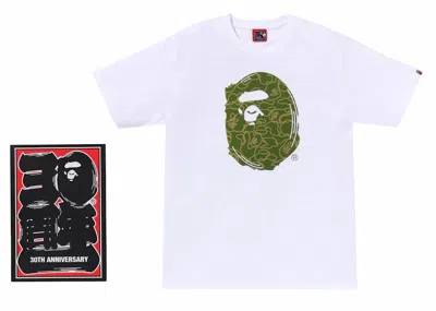 Pre-owned Bape Men's  30th Anniversary I Tee Shirt In White/green