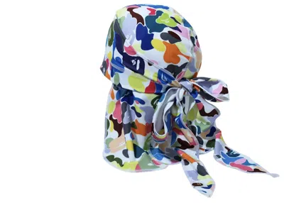Pre-owned Bape Men's  A Bathing Ape Camo Durag In White