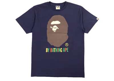 Pre-owned Bape Men's  A Bathing Ape Colors By Bathing Ape Tee Shirt In Navy Blue