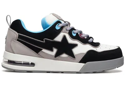 Pre-owned Bape Men's  A Bathing Ape Flip Sta Grey White Blue Sneakers In Black