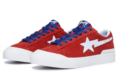 Pre-owned Bape Men's  A Bathing Ape Mad Sta Sneakers In Red/blue/white