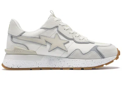 Pre-owned Bape Men's  A Bathing Ape Road Sta Express #1 Gum Sneakers In White/grey In Gray