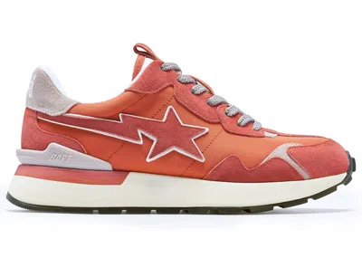 Pre-owned Bape Men's  A Bathing Ape Roadsta Express Sneakers In Orange/grey/white