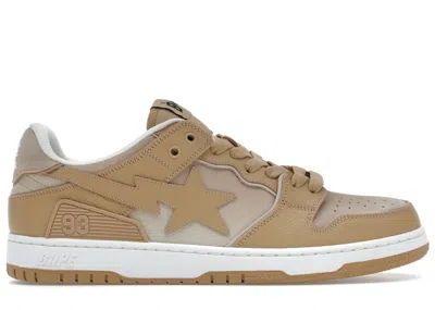 Pre-owned Bape Men's  A Bathing Ape Sk8 Sta #4 Sneakers In Beige