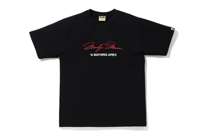Pre-owned Bape Men's  A Bathing Ape X Marilyn Monroe Signature Tee Shirt In Black