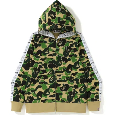 Pre-owned Bape Men's  Abc  Sta Tape Full Zip Hoodie In Green