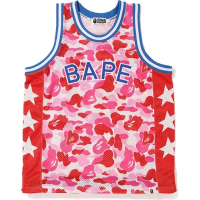 Pre-owned Bape Men's  Abc Basketball Tank Top In Pink