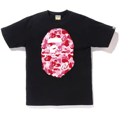 Pre-owned Bape Men's  Abc Big Ape Head Tee Shirt In Black/pink