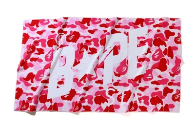 Pre-owned Bape Men's  Abc Camo Sta Beach Towel In Pink