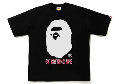 Pre-owned Bape Men's  Abc Camo By Bathing Ape Relaxed Fit Tee Shirt In Black/pink