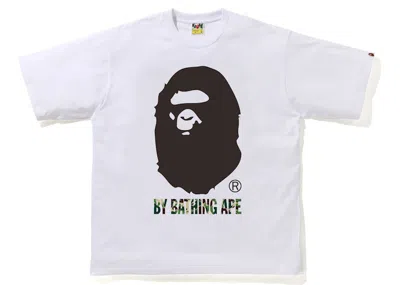 Pre-owned Bape Men's  Abc Camo By Bathing Ape Relaxed Fit Tee Shirt In White/green