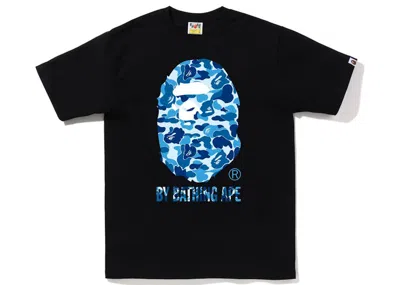 Pre-owned Bape Men's  Abc Camo By Bathing Ape Tee Shirt In Black/blue