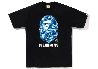 Pre-owned Bape Men's  Abc Camo By Bathing Ape Tee Shirt In Black/blue
