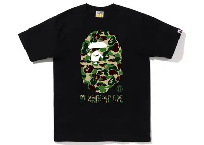Pre-owned Bape Men's  Abc Camo By Bathing Ape Tee Shirt In Black/green In Multi