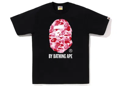 Pre-owned Bape Men's  Abc Camo By Bathing Ape Tee Shirt In Black/pink