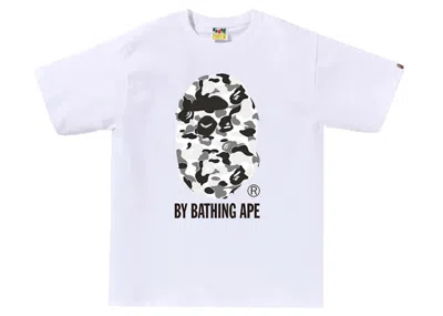 Pre-owned Bape Men's  Abc Camo By Bathing Ape Tee Shirt In White/black In Multi