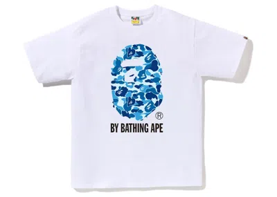 Pre-owned Bape Men's  Abc Camo By Bathing Ape Tee Shirt In White/blue