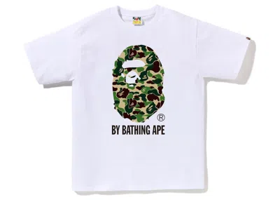 Pre-owned Bape Men's  Abc Camo By Bathing Ape Tee Shirt In White/green