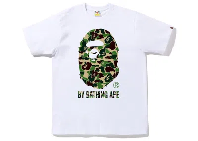 Pre-owned Bape Men's  Abc Camo By Bathing Ape Tee Shirt In White/green In Multi