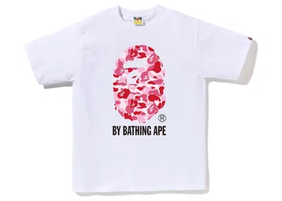 Pre-owned Bape Men's  Abc Camo By Bathing Ape Tee Shirt In White/pink