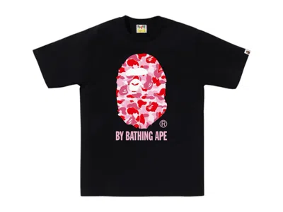 Pre-owned Bape Men's  Abc Camo By Bathing Ape Tee Shirt (ss25) In Black/pink In Multi