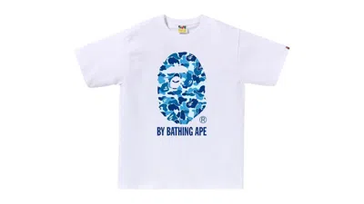 Pre-owned Bape Men's  Abc Camo By Bathing Ape Tee Shirt (ss25) In White/blue In Multi
