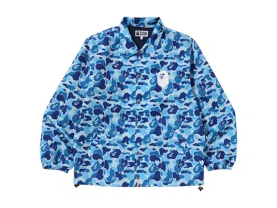 Pre-owned Bape Men's  Abc Camo Coach Jacket In Blue