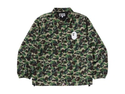 Pre-owned Bape Men's  Abc Camo Coach Jacket In Green